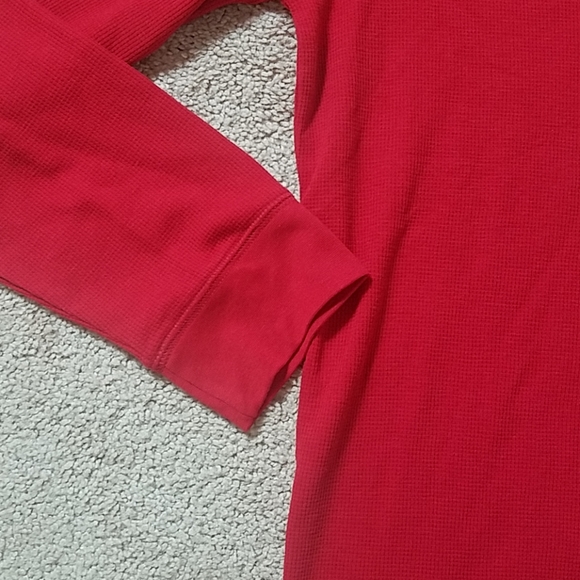 Express red crew neck waffle weave long sl… - Picture 3 of 7